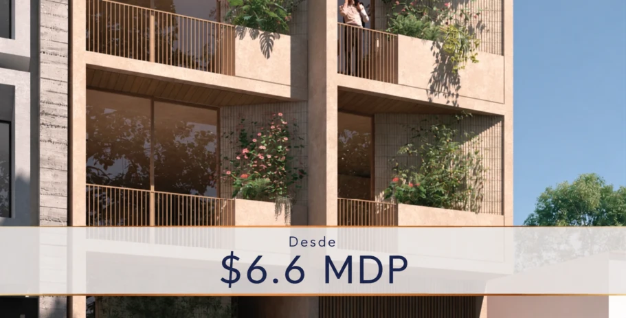 Fachada de Torre Ganges, departamentos desde $6.6 MDP