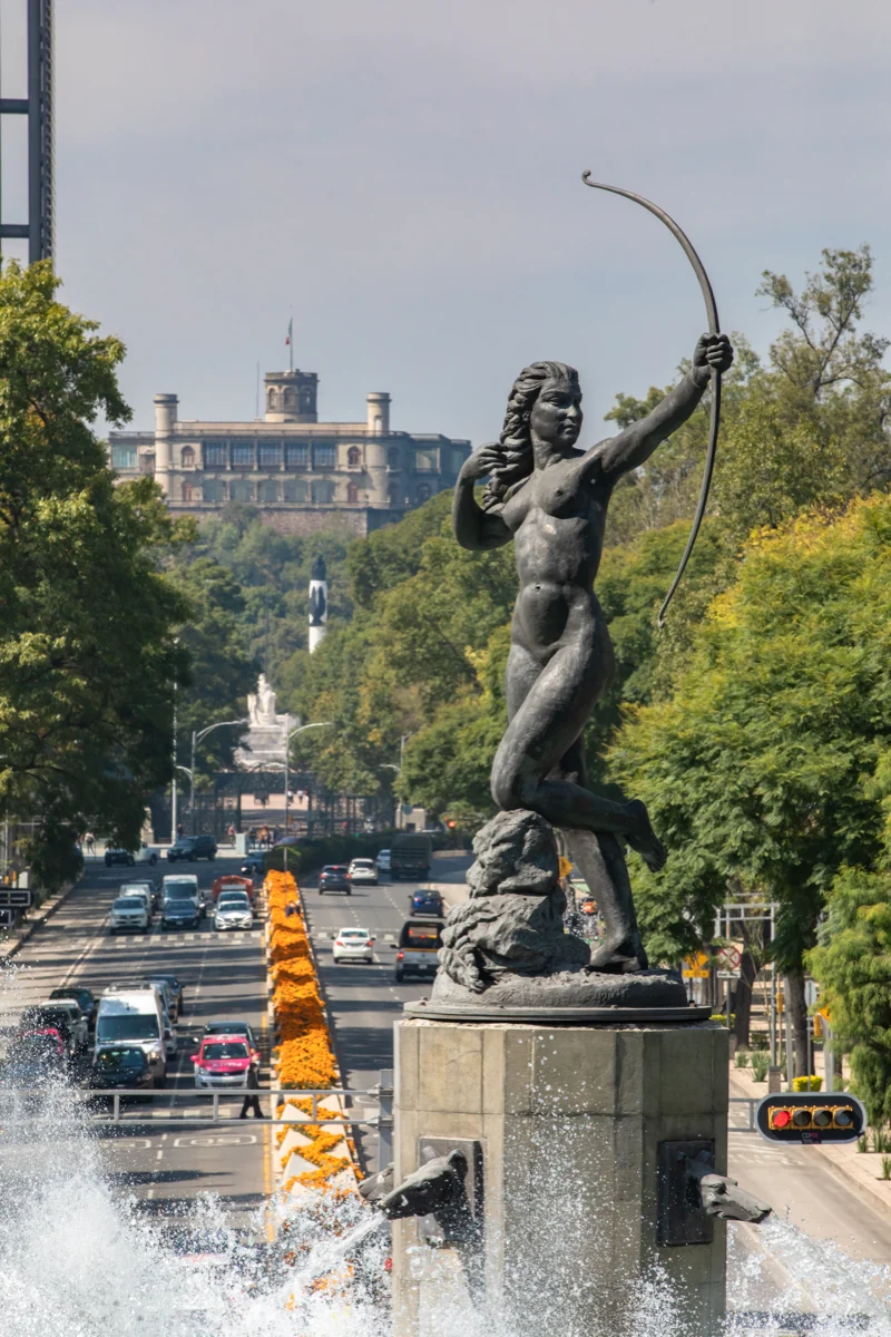 Fuente de la Diana Cazadora en la Ciudad de México